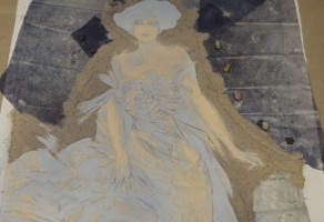 Schrittweises Abdecken mit Sägespänen.